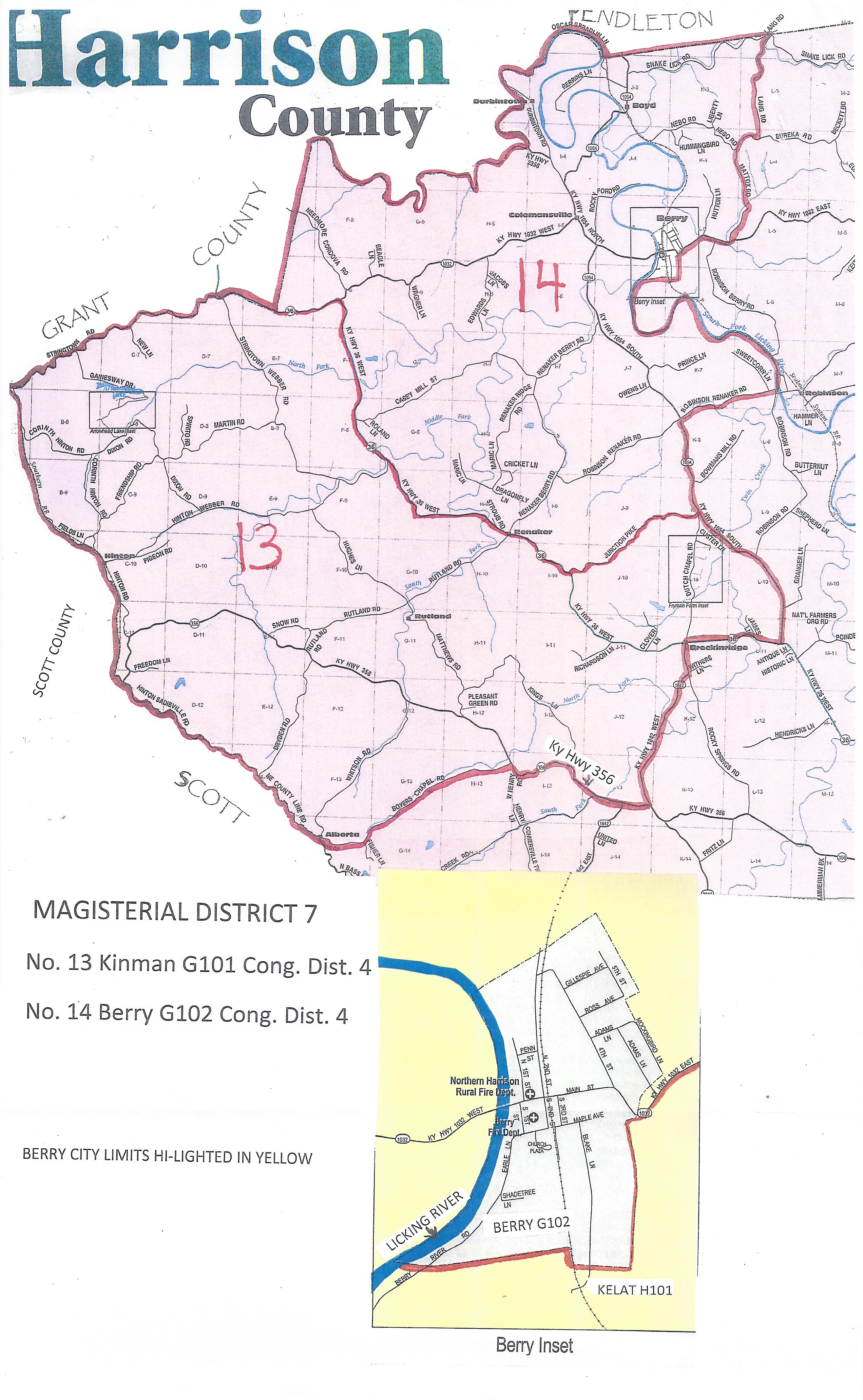 Harrison County Ky Map Harrison County